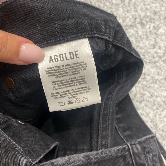Agolde Parker Cutoff Denim Shorts - Picture 4 of 6